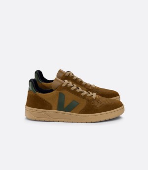 Veja V-10 Suede Muške Niske Tenisice Smeđe Crne | YQM8716SK