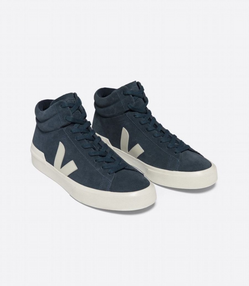 Veja Minotaur Suede Boat Ženske Visoke Tenisice Tamno Plave | GSF479UC