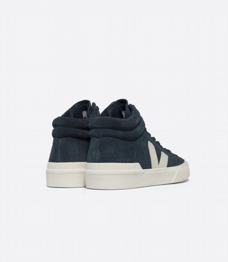 Veja Minotaur Suede Boat Ženske Visoke Tenisice Tamno Plave | GSF479UC