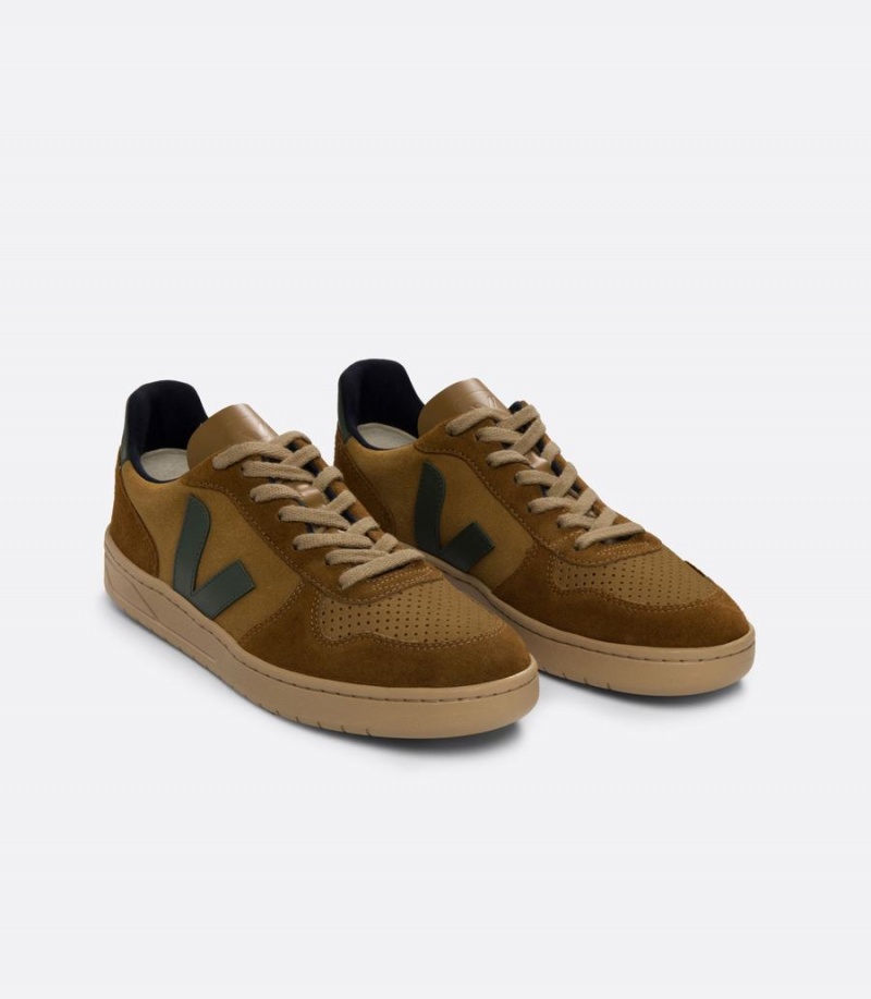 Veja V-10 Suede Muške Niske Tenisice Smeđe Crne | YQM8716SK