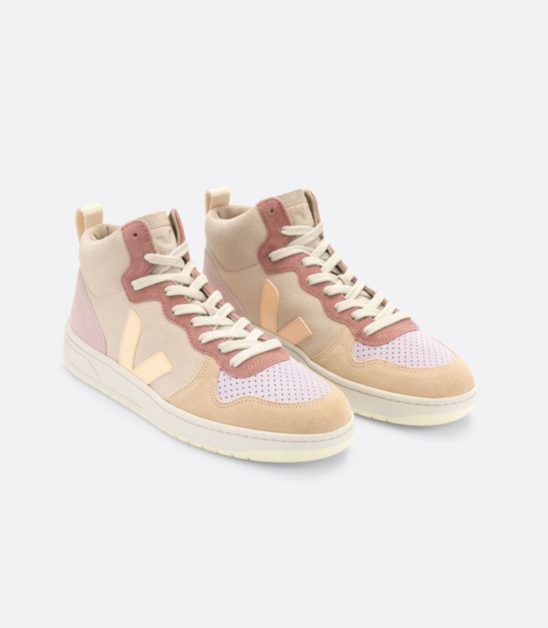 Veja V-15 Suede Muške Visoke Tenisice Bež Roze | MKY3875QE