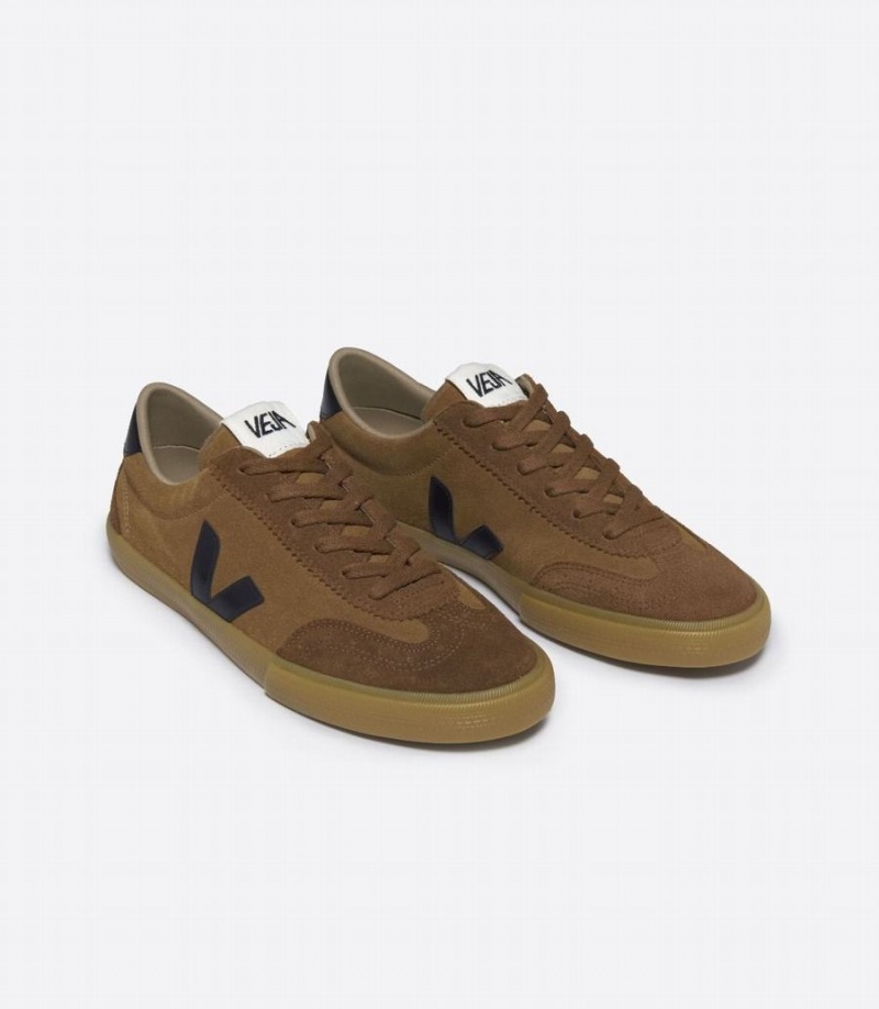 Veja Volley Suede Ženske Niske Tenisice Smeđe Crne | OHN3952DH