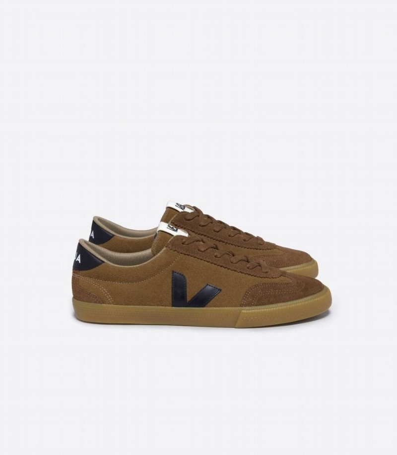 Veja Volley Suede Ženske Niske Tenisice Smeđe Crne | OHN3952DH